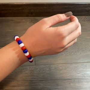 american flag beaded bracelet